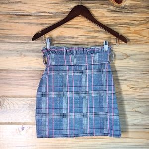 Boohoo (P) Ladies Plaid Mini Skirt, Size 0